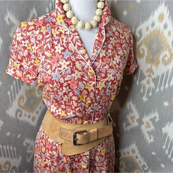 Ralph Lauren Italian Distressed Roughout Tan Suede Southwestern Utility Hip Belt - Picture 3 of 16